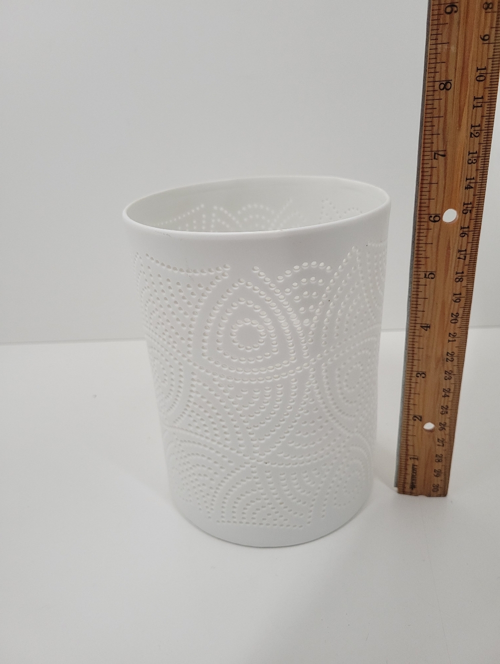 Yankee Candle White Pillar Or Jar Candle Holder Shade - Picture 4 of 5